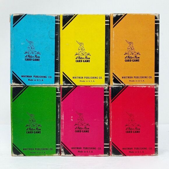 Vintage Whitman Treasure Kit Set of 6 Miniature Card Games Rummy Crazy Eights - Picture 7 of 13